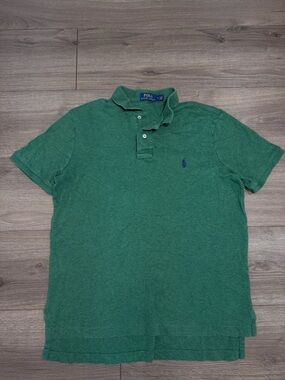 Ralph Lauren Green Short-Sleeve Polo with Navy Pony